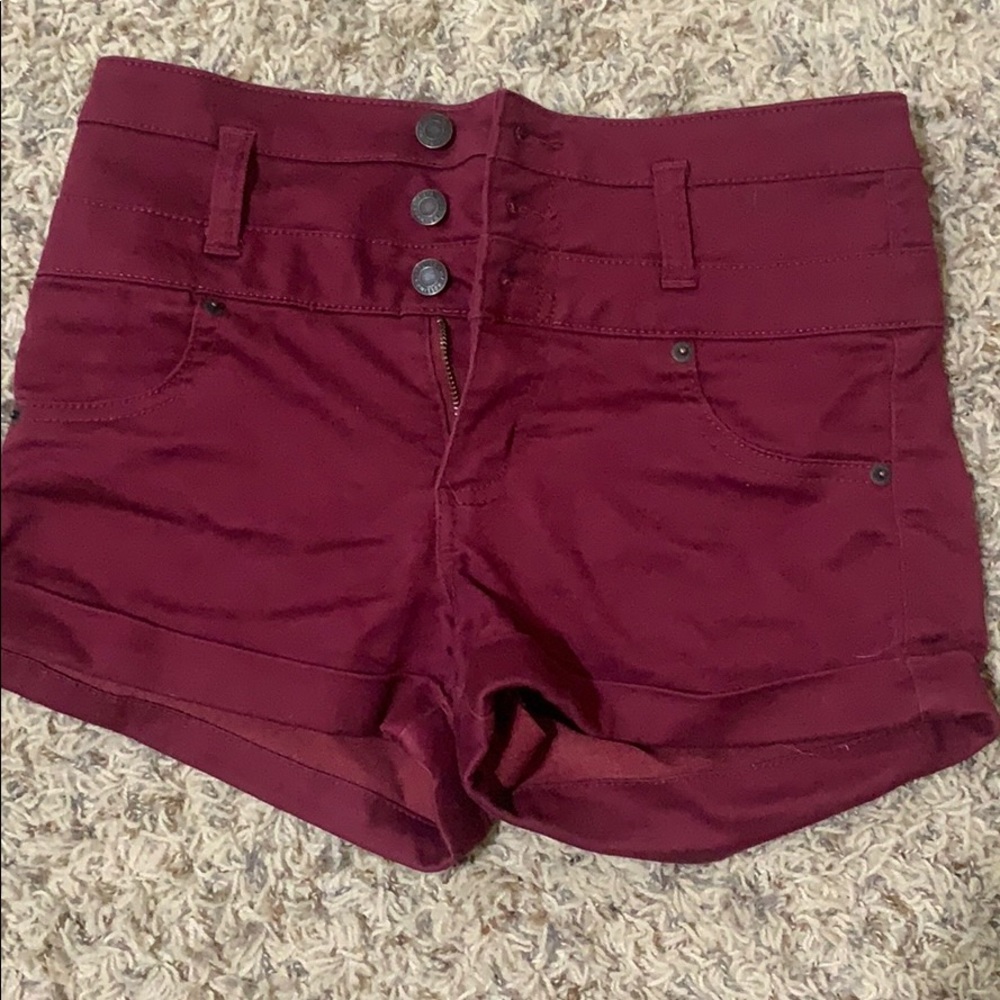 Mossimo burgundy high waisted shorts size 6/28